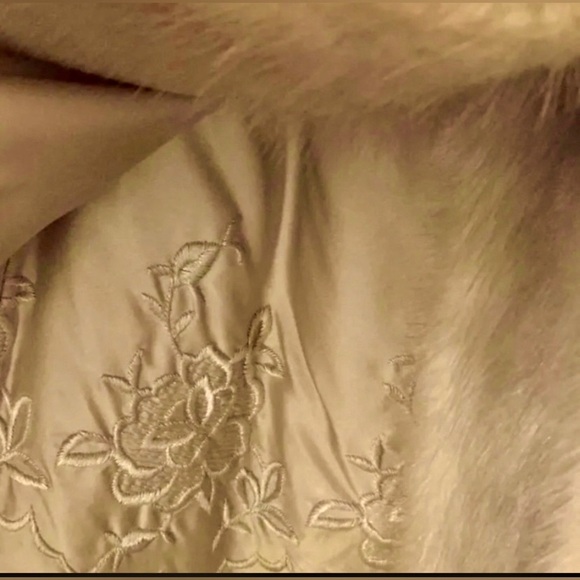 Women's VINTAGE Genuine Champagne Natural Ranch MINK Double Breast Coat S 4 6 - Picture 5 of 6